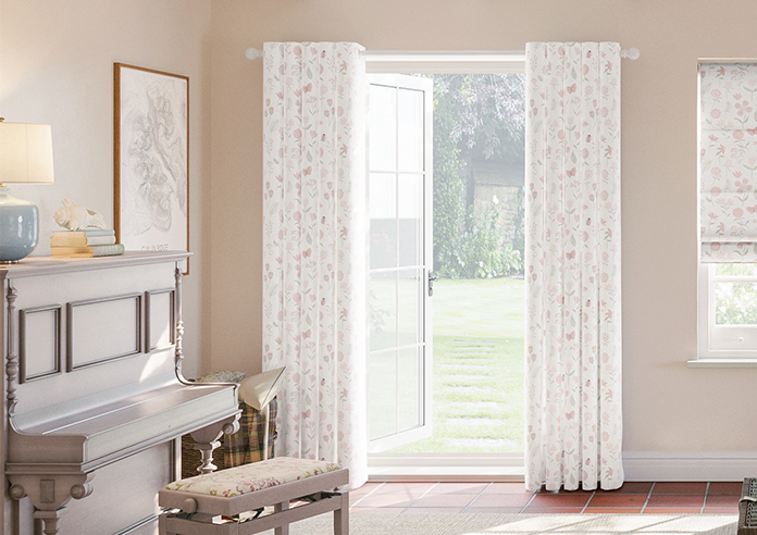Floral Whimsy, Blush - Made to Measure Curtains - Image 3